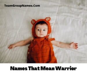 Names That Mean Warrior