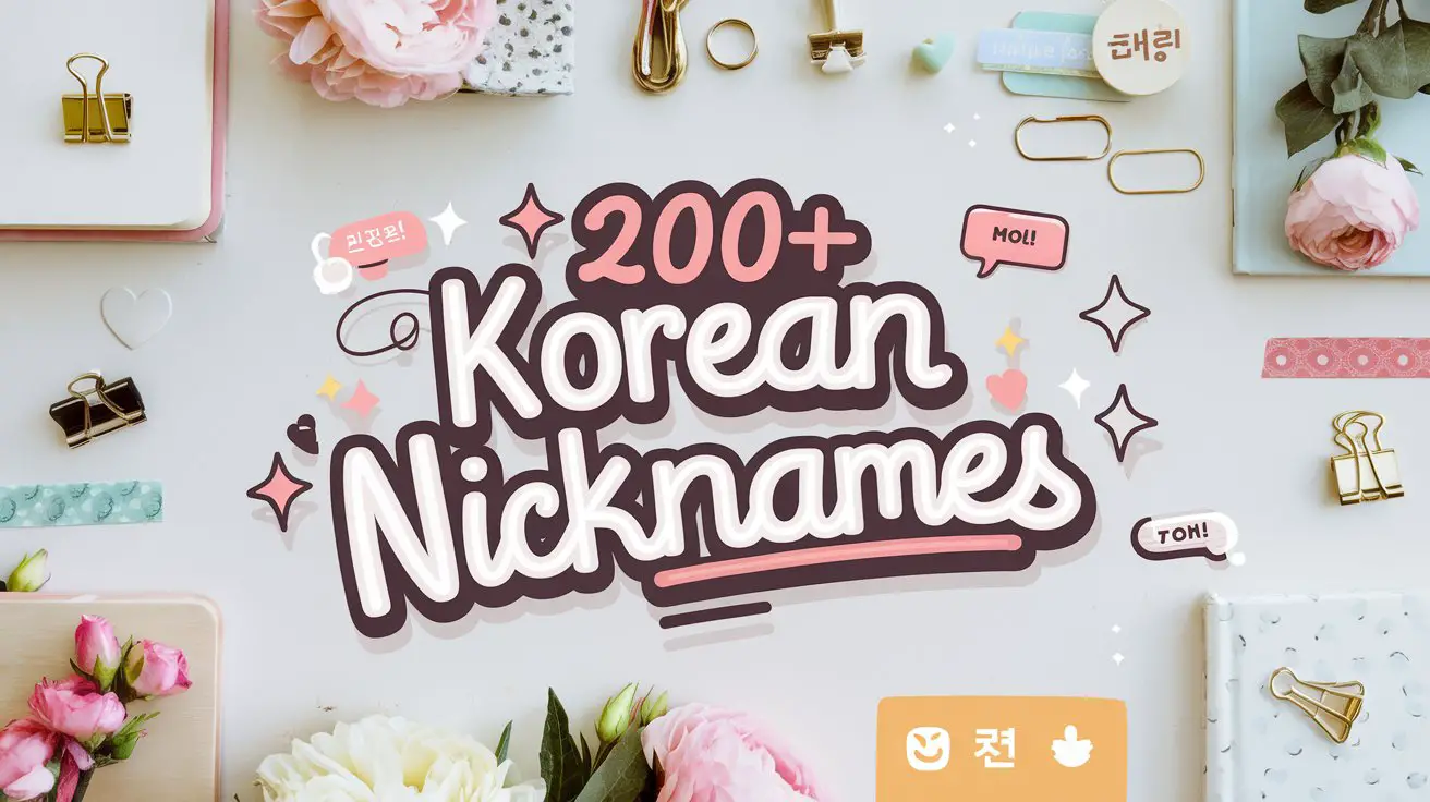 Korean Nicknames (200+ Romantic, Cute & Trendy Options)